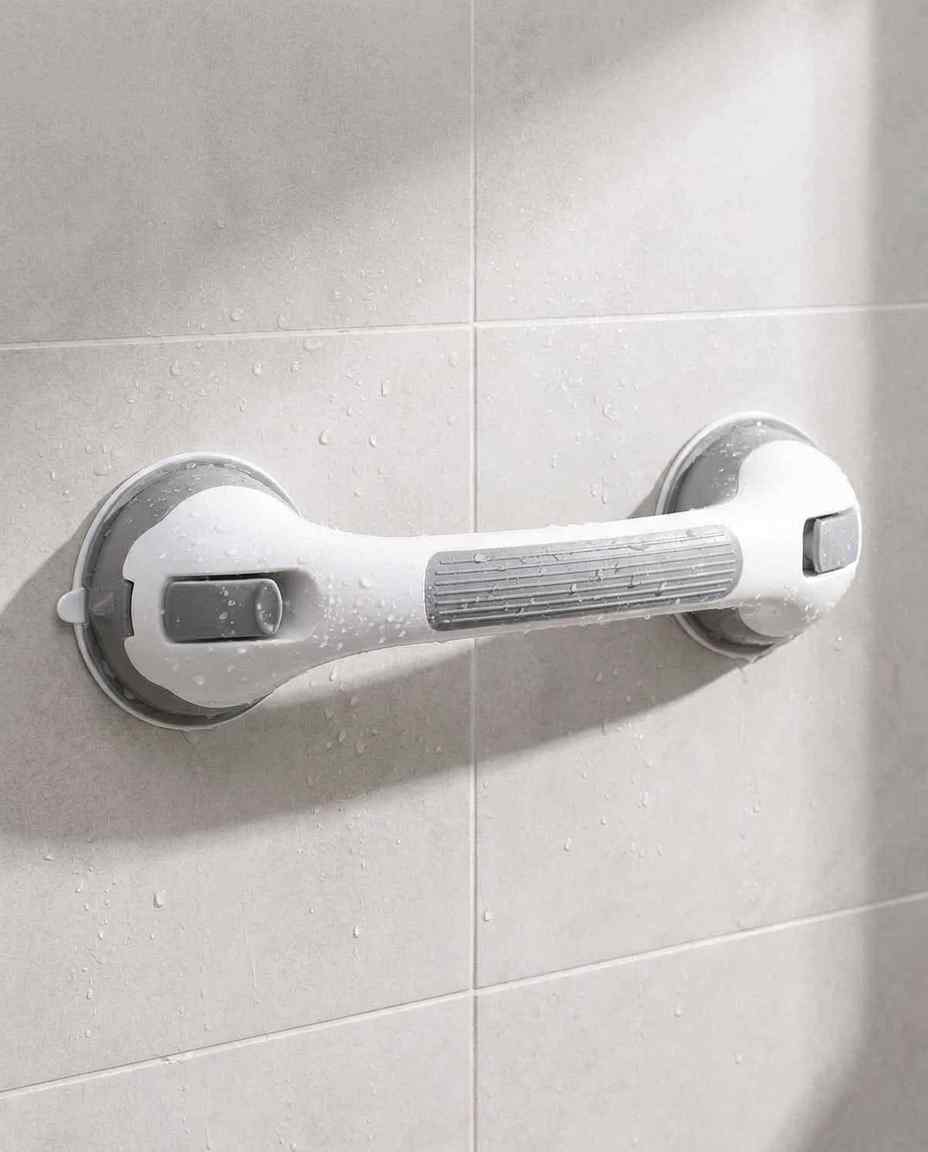 Sugekopphåndtak til dusjen, sikkerhetshåndtak til badet uten boring, 15,7 tommer