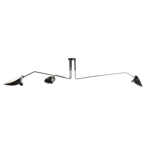 Svart taklampe med svingbare armer – moderne design