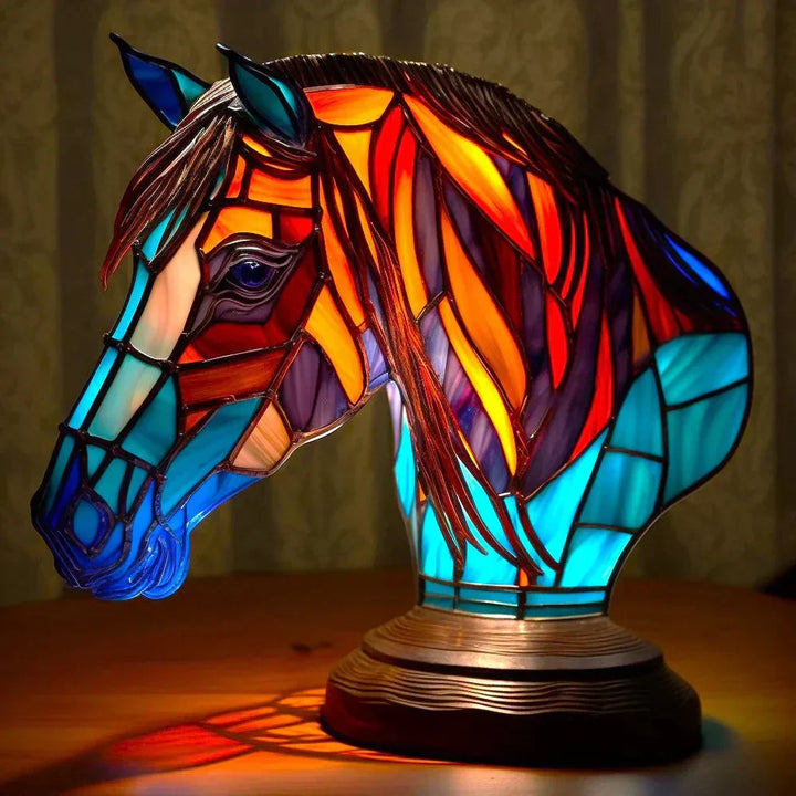 Dyrelampe i Kunstnerisk Mosaikkglass – Farge og Stemning i Hjemmet