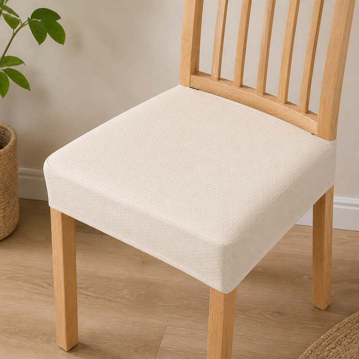 Vanntette elastiske vevde stolovertrekk, sklisikker jacquard-polyester