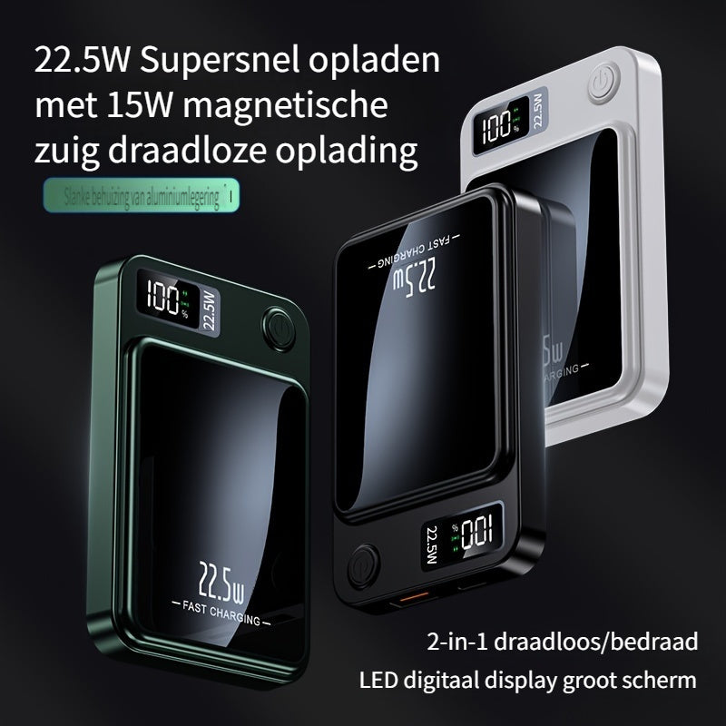 Magnetisk powerbank – Ultratynn med superrask trådløs lading