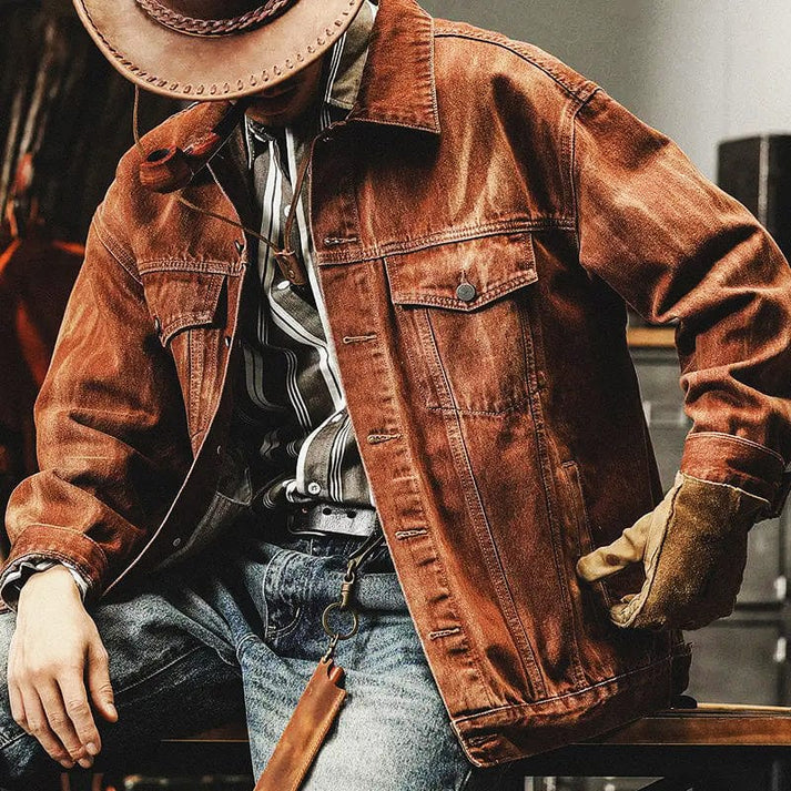 Denim Menns Jakke Klassisk Stil Møter Modern Komfort