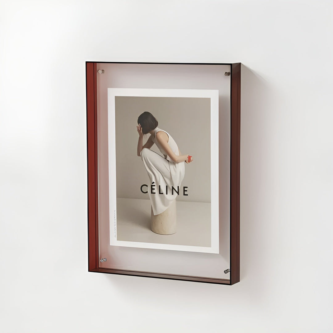 Neon akryl-bilderamme – retro 80-tallsstil, moderne dekorativ fotoramme