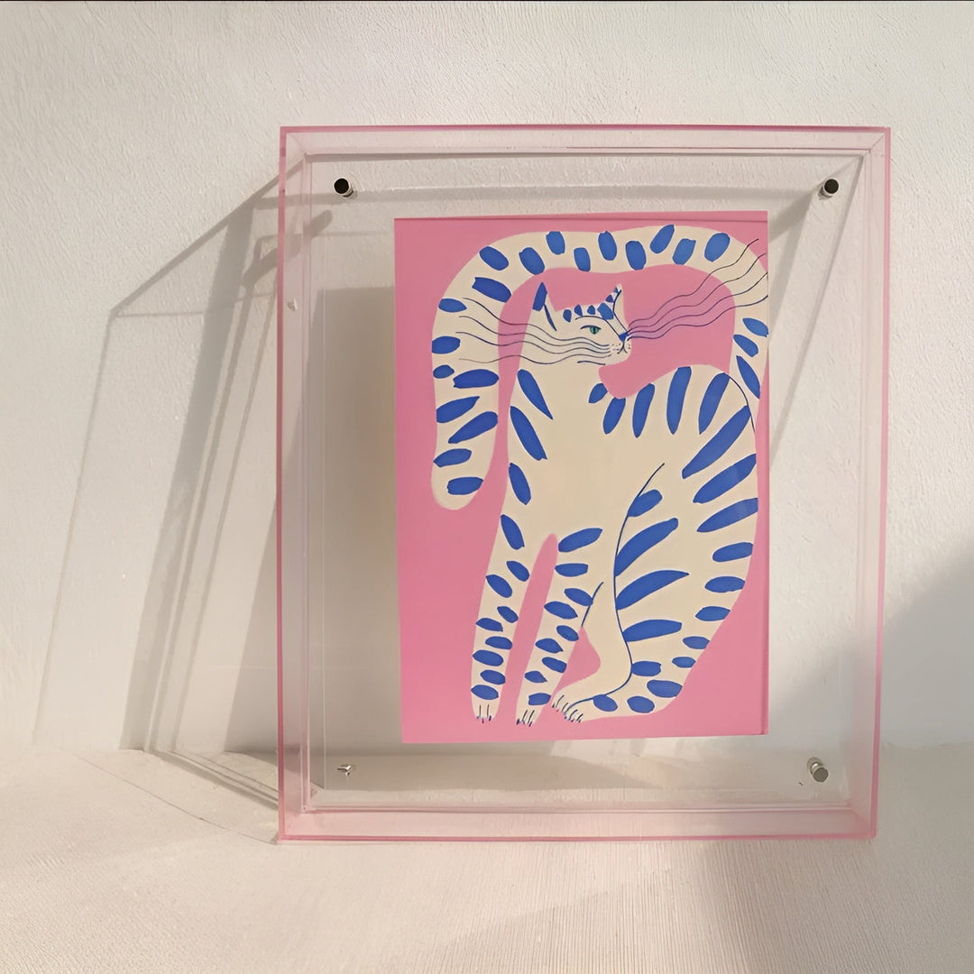 Neon akryl-bilderamme – retro 80-tallsstil, moderne dekorativ fotoramme