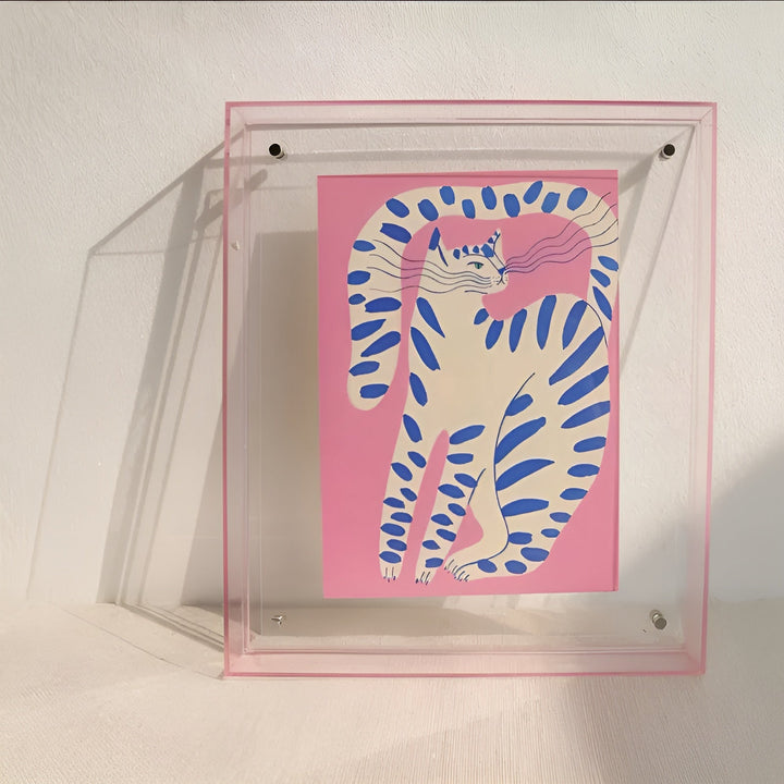 Neon akryl-bilderamme – retro 80-tallsstil, moderne dekorativ fotoramme