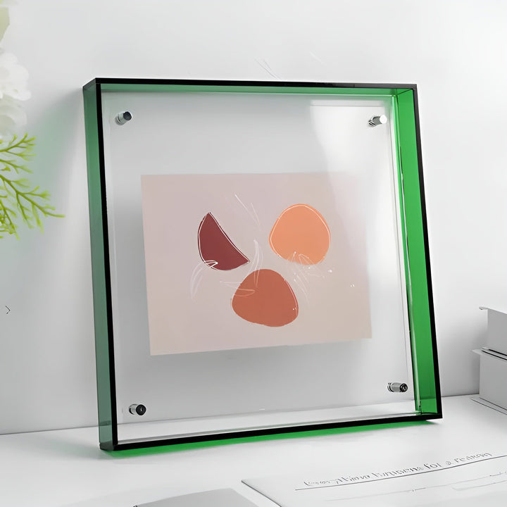 Neon akryl-bilderamme – retro 80-tallsstil, moderne dekorativ fotoramme