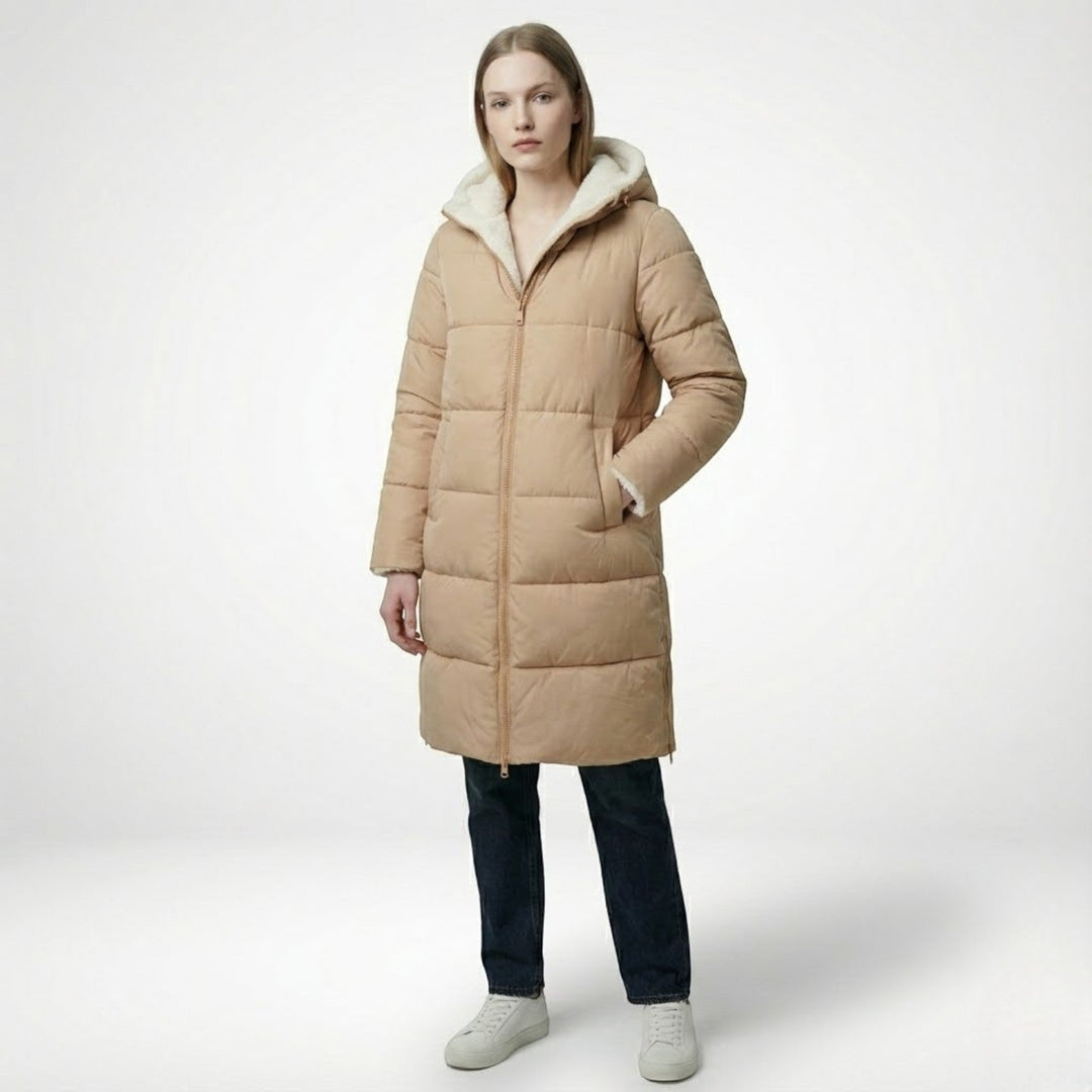 Dame Vinterjakke Vendbar, Kan Brukes på Begge Sider