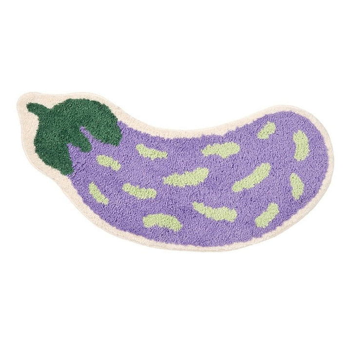 Sklisikker badematte med design av banan eller aubergine - ZestPad
