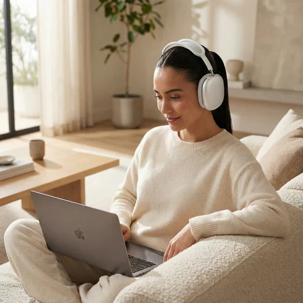 Over-Ear Hodetelefoner med Støykansellering og Bluetooth (ANC)