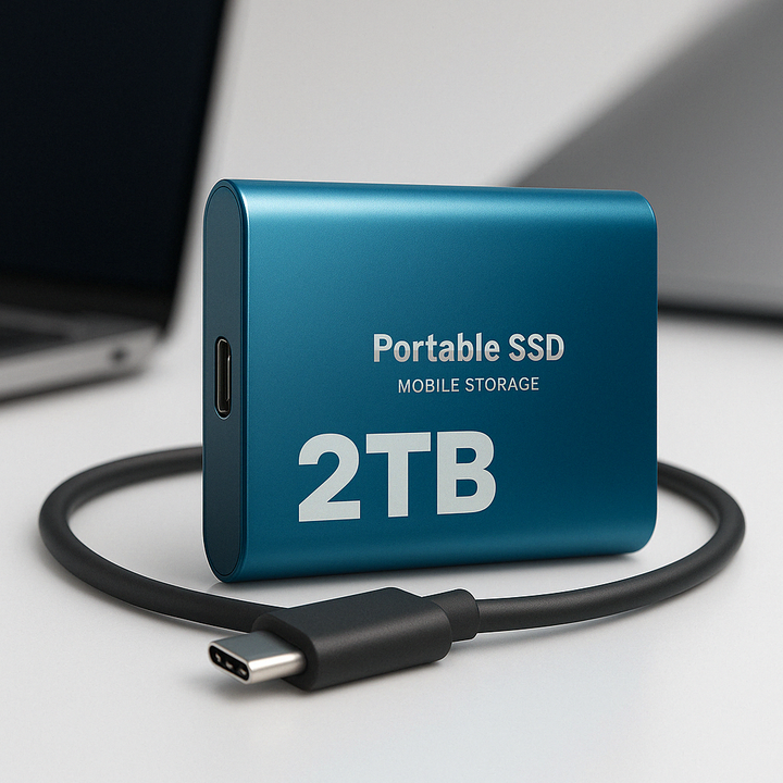 Bærbar høyhastighets-SSD, USB-C 1050 MB/s (2 TB)