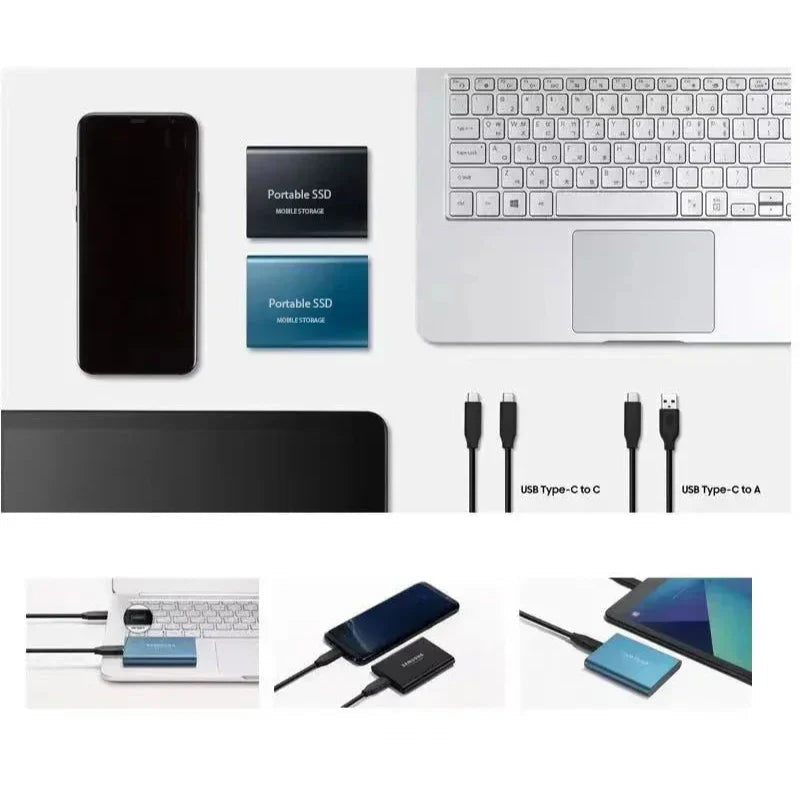 Bærbar høyhastighets-SSD, USB-C 1050 MB/s (2 TB)