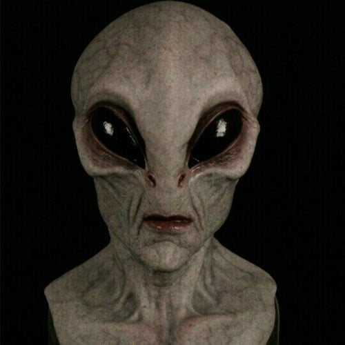 Realistisk alien-maske CosmicMorph | Håndmalt Halloween-kostymetilbehør i full størrelse