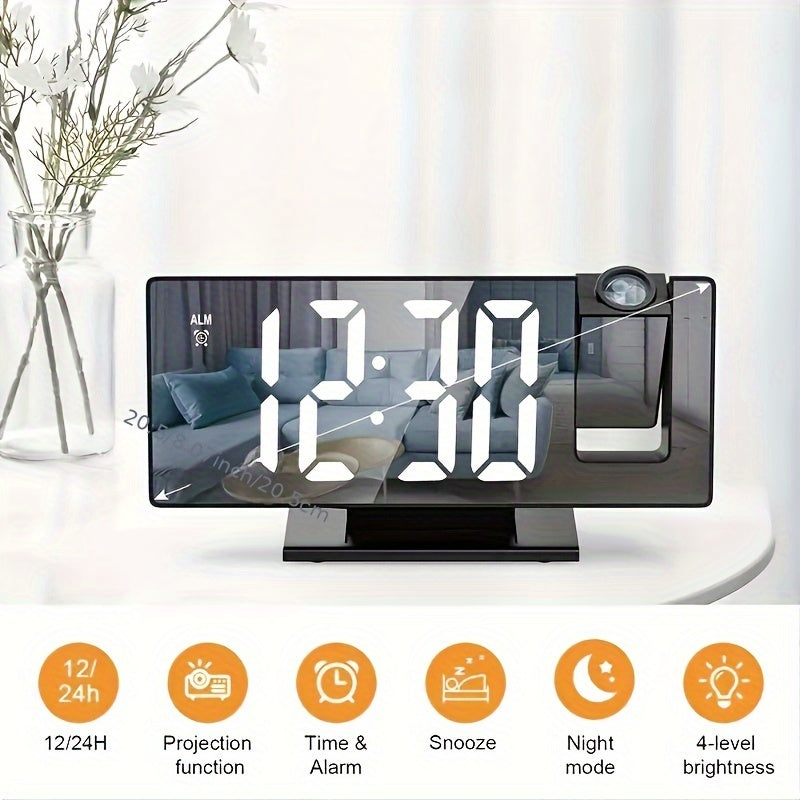 Digital projeksjonsvekkerklokke – Stort LED-display og multifunksjonell alarm