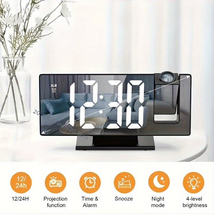 Digital projeksjonsvekkerklokke – Stort LED-display og multifunksjonell alarm