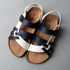 Menns Enkle Hollow-out Flate Kork Sandaler