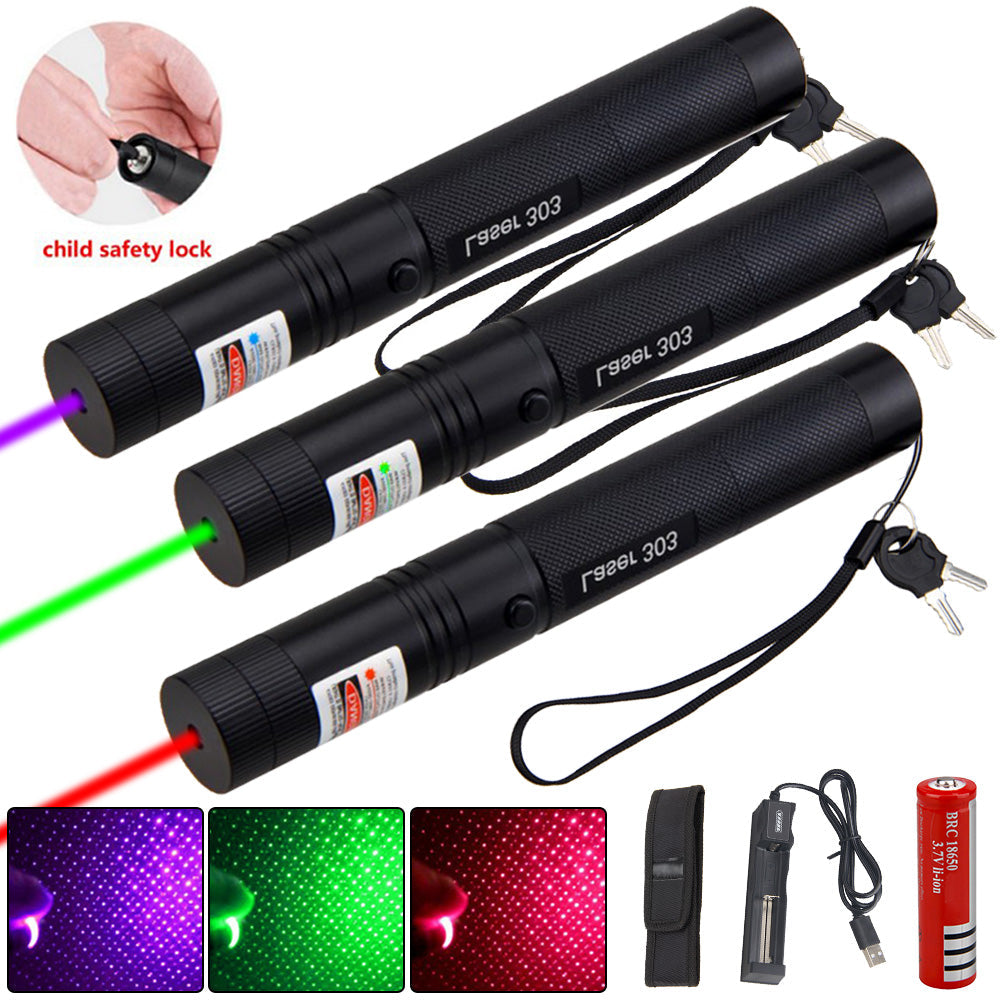 Zelara-Power Laser Pointer 303 - Oppladbar USB-laserpeker med høy effekt