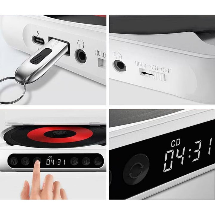 Bærbar CD-spiller - Bluetooth | Hi-Fi-lyd | Flere farger