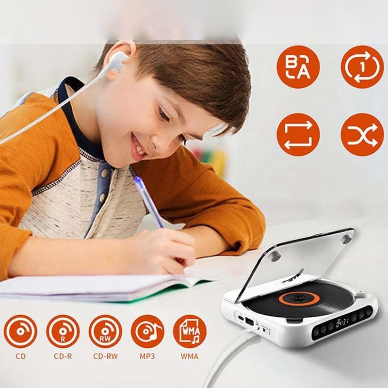 Bærbar CD-spiller - Bluetooth | Hi-Fi-lyd | Flere farger
