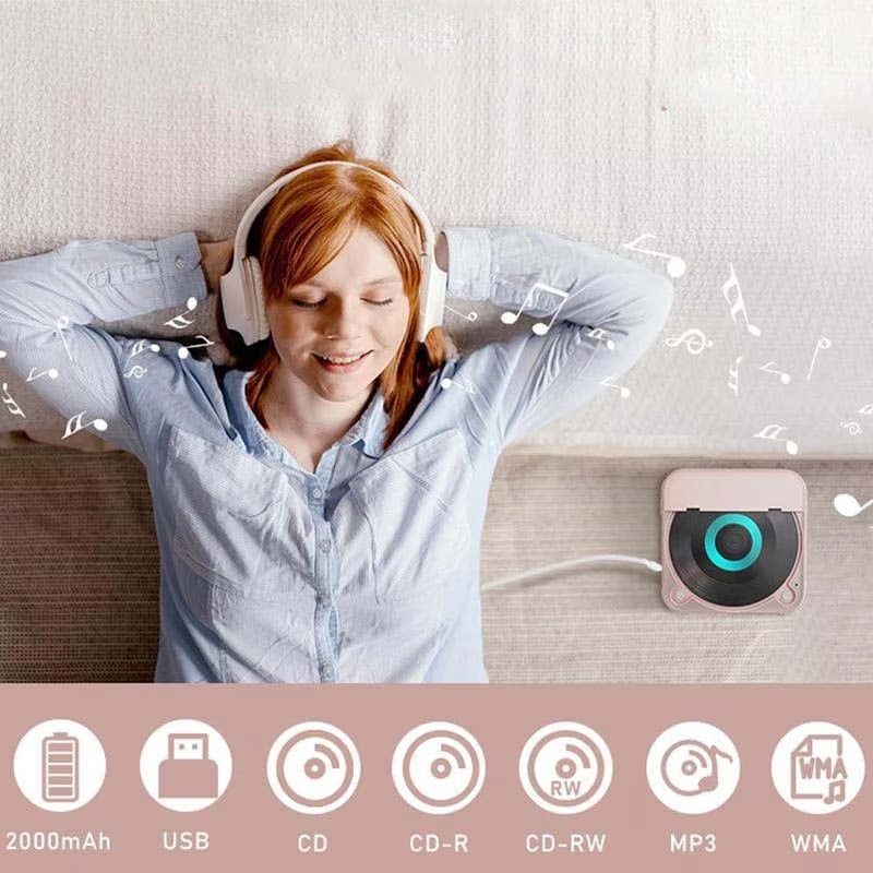 Bærbar CD-spiller - Bluetooth | Hi-Fi-lyd | Flere farger