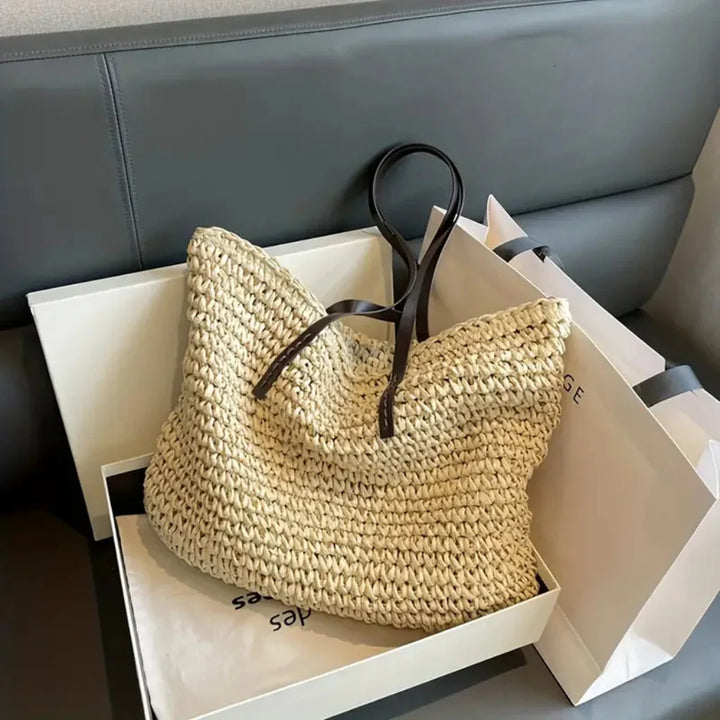 Kvinners Vevd Tote Bag – Stilig Bære-Alle for Daglig Bruk