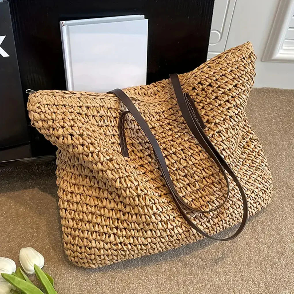 Kvinners Vevd Tote Bag – Stilig Bære-Alle for Daglig Bruk