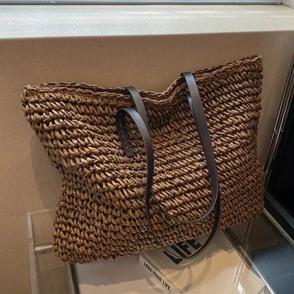 Kvinners Vevd Tote Bag – Stilig Bære-Alle for Daglig Bruk