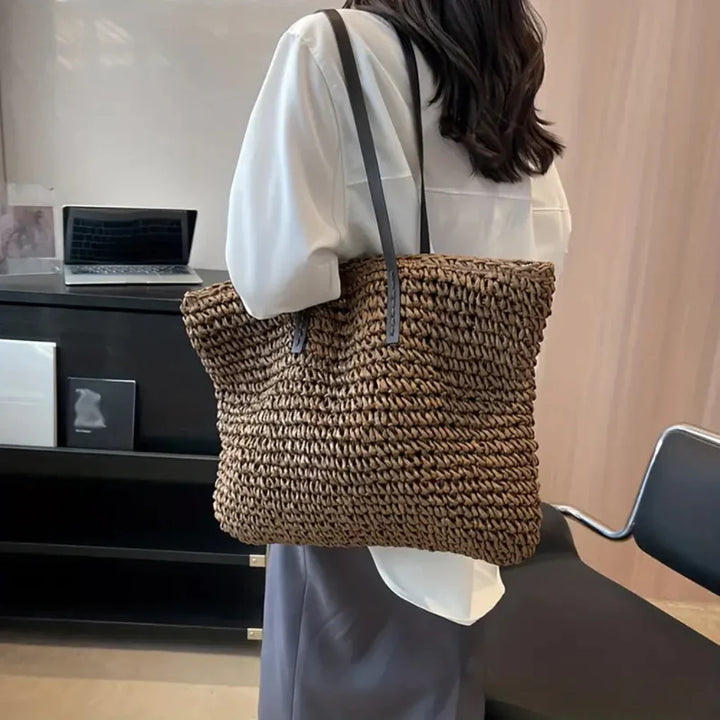Kvinners Vevd Tote Bag – Stilig Bære-Alle for Daglig Bruk