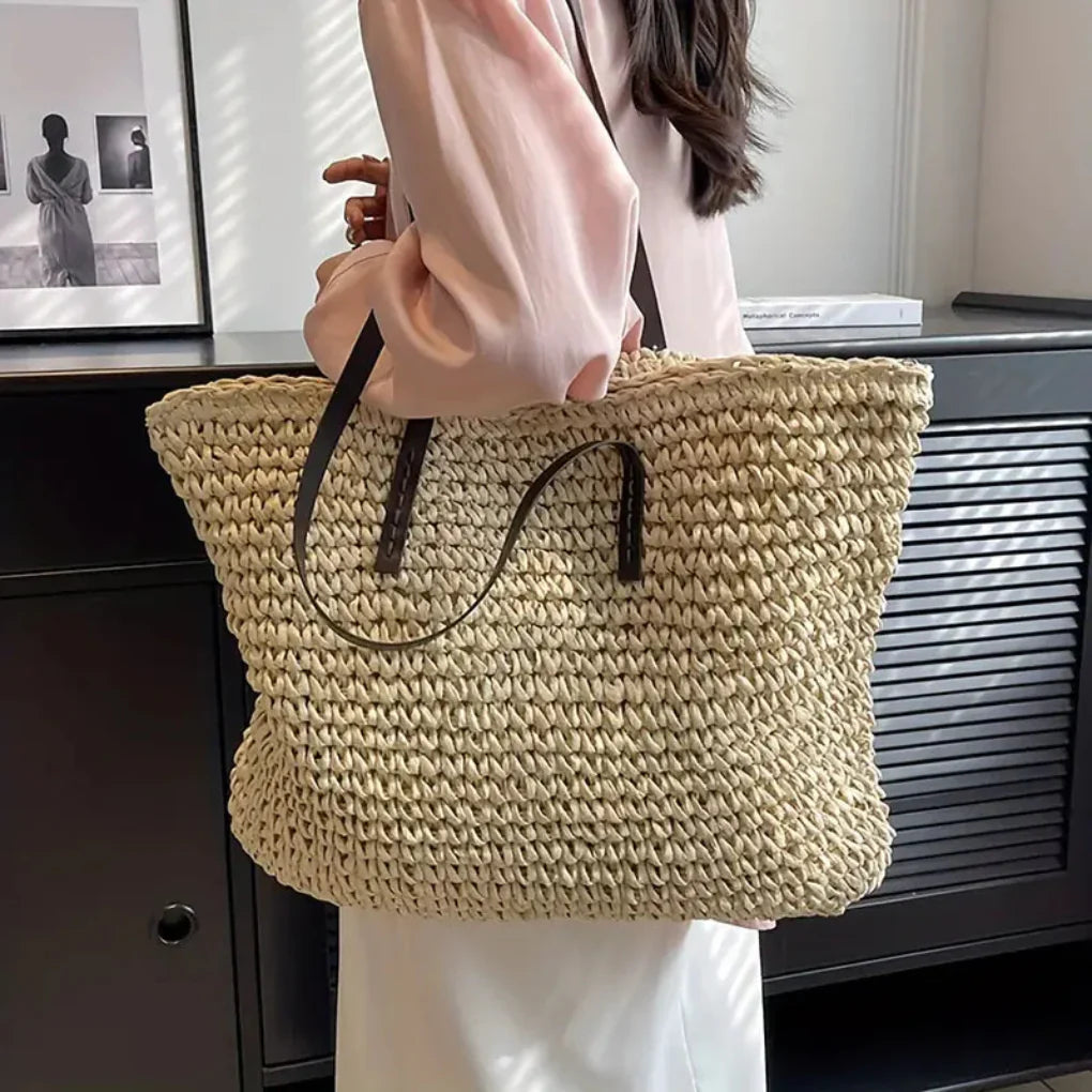 Kvinners Vevd Tote Bag – Stilig Bære-Alle for Daglig Bruk