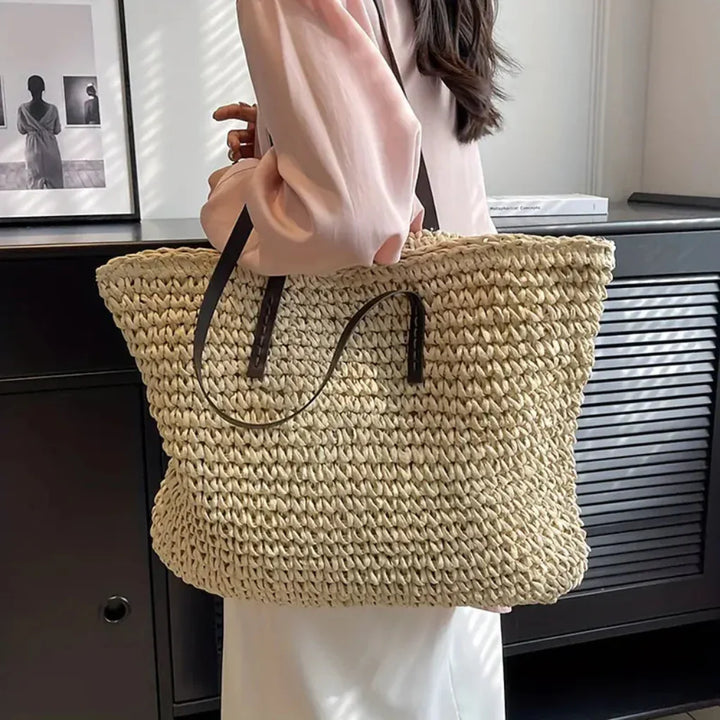 Kvinners Vevd Tote Bag – Stilig Bære-Alle for Daglig Bruk