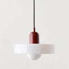 Bauhaus-pendellampe i farget glass