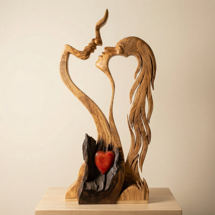Trepar-skulptur – abstrakt design, håndverkspreg & hjemmedekorasjon