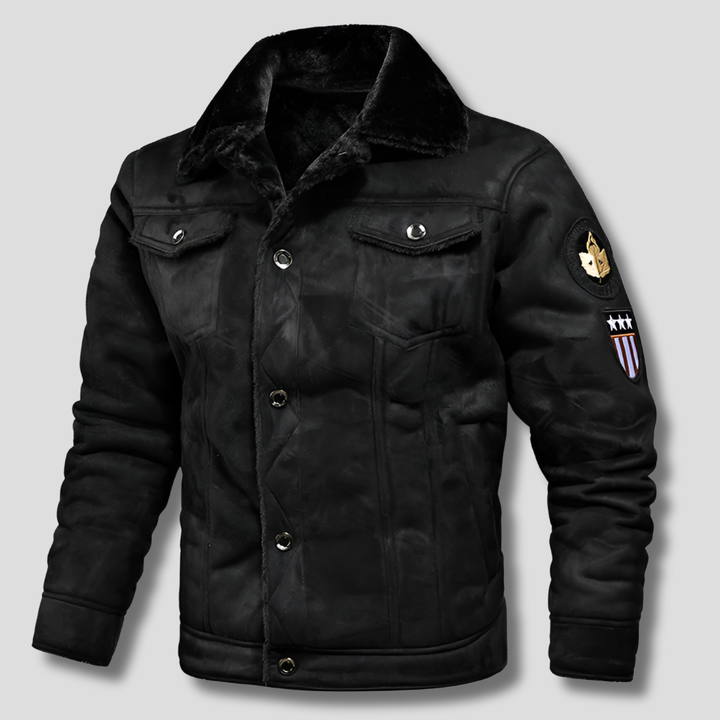 Vinter Bomber Jakke Stilig Varme med en Klassisk Aviator Kant