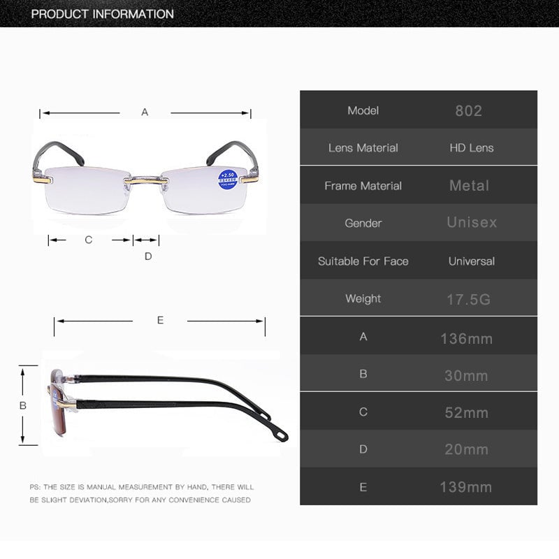 Multifokale Leseglass med Blålysfilter – VisionPlus