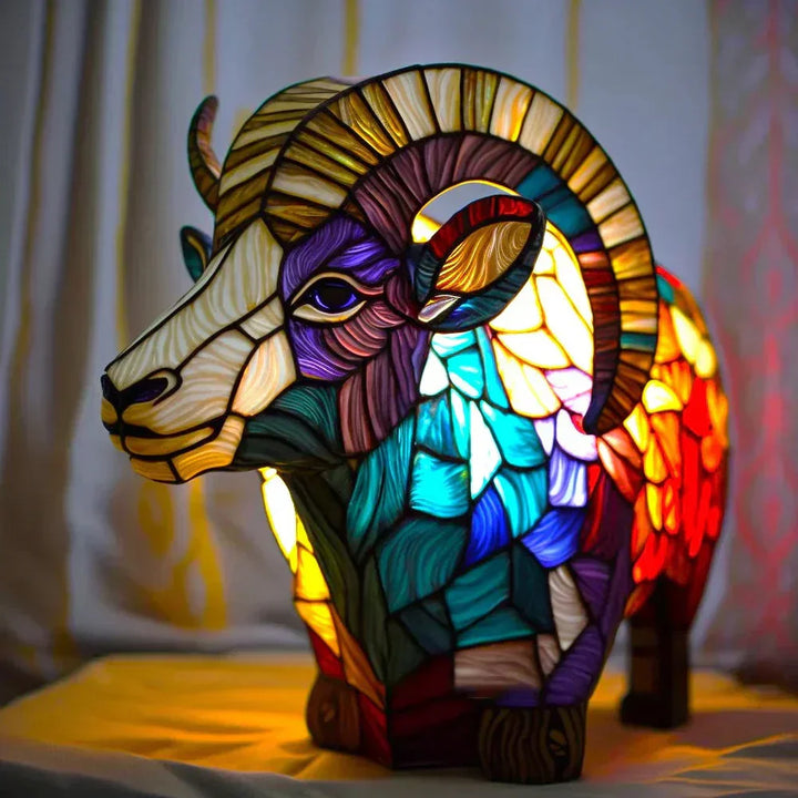 Dyrelamper i Farget Glass – Kunstnerisk Bordpynt