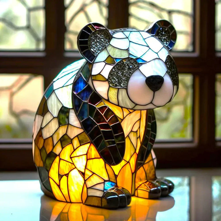 Dyrelampe i Kunstnerisk Mosaikkglass – Farge og Stemning i Hjemmet