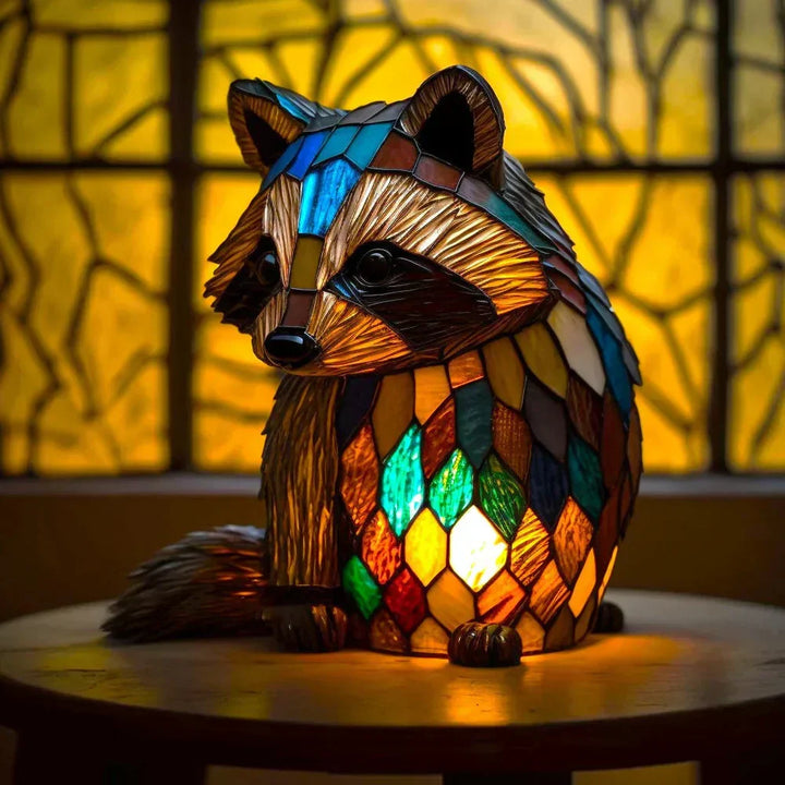 Dyrelampe i Kunstnerisk Mosaikkglass – Farge og Stemning i Hjemmet