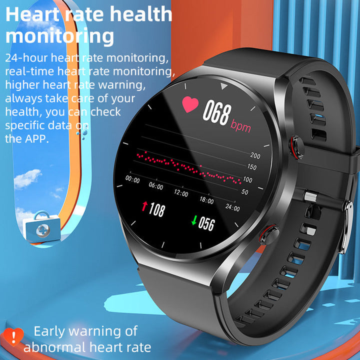 Blodsukkermåling med ett klikk|Blodsukker Blodtrykk EKG|EKG HRV Pulsovervåking Smart helseklokke