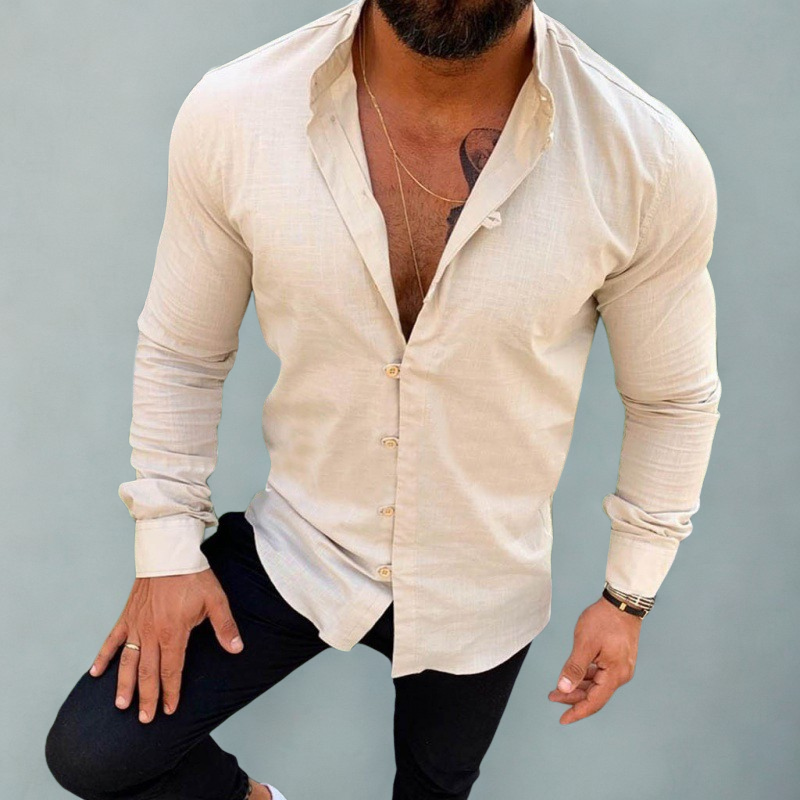 Menns Lin Skjorte