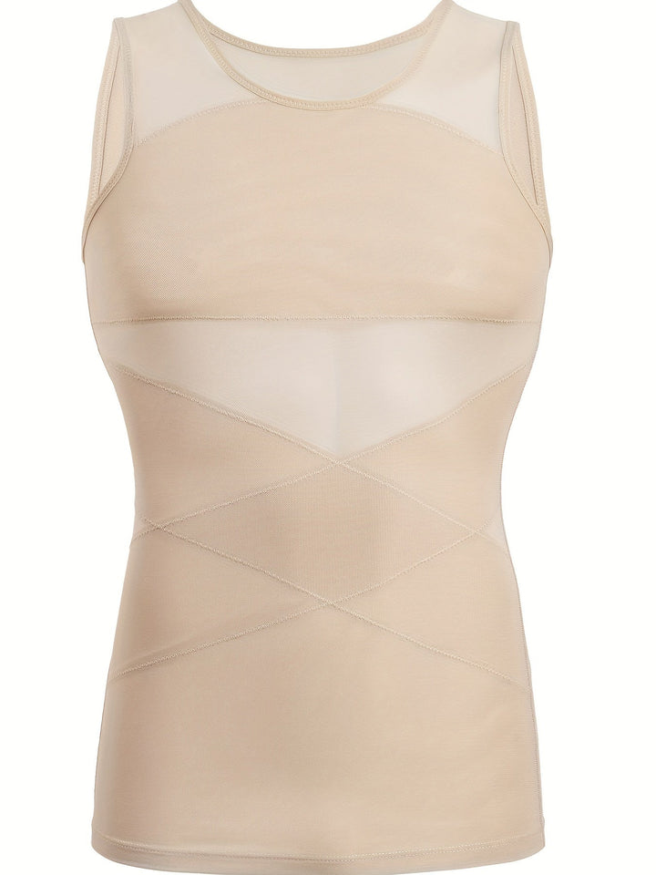 Herre Shapewear Tanktop Magekontroll Ermeløs Undertrøye