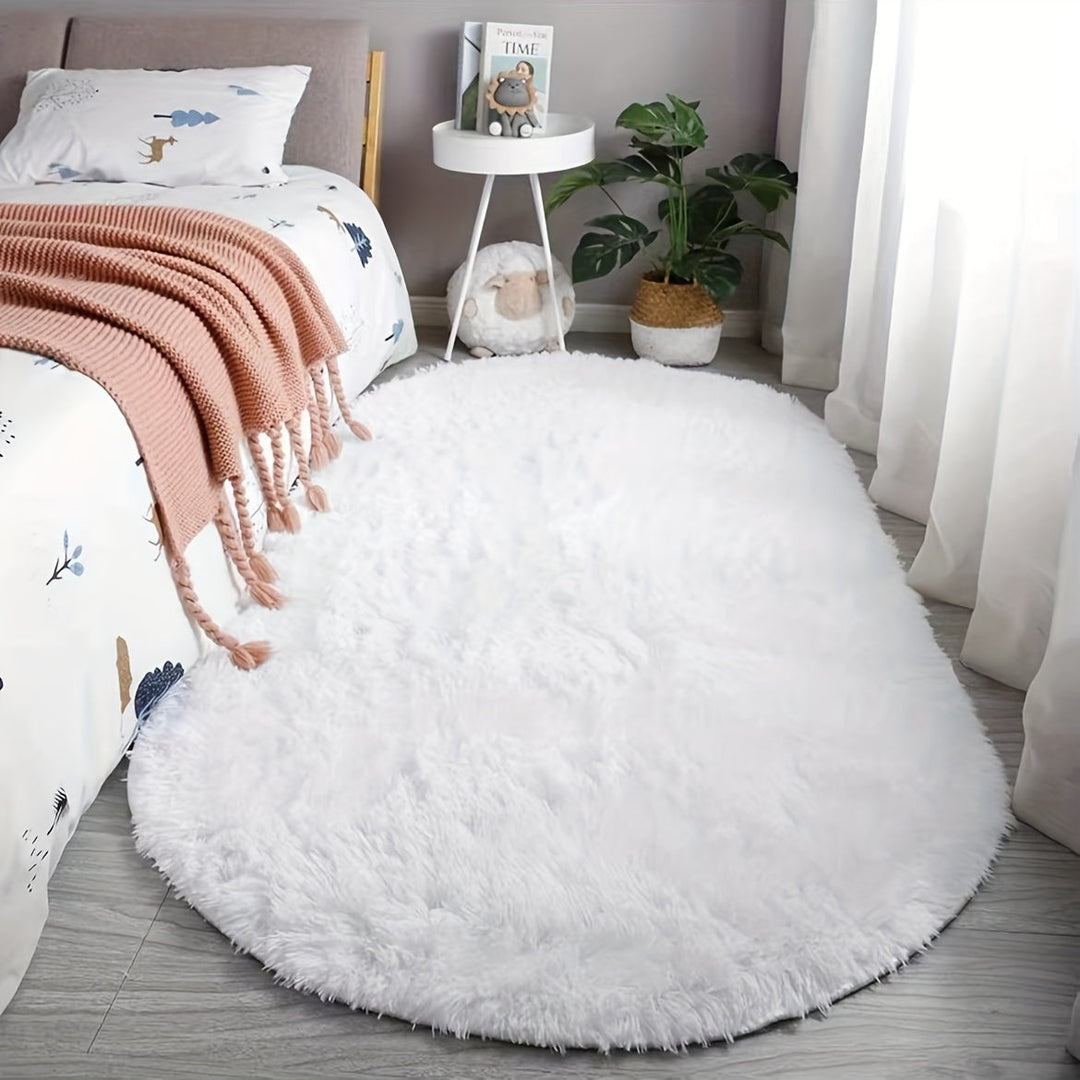 Ovalt Pluss-Teppe – Mykt Teppe med Stil til Soverom og Stue