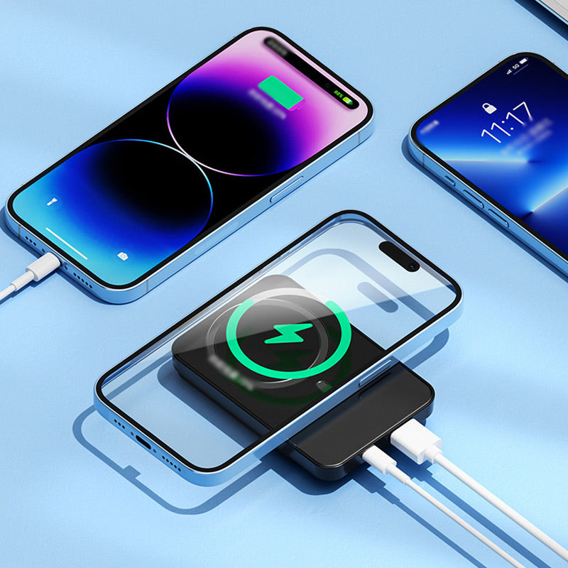 Powerbank 20 000 mAh trådløs hurtiglader C2