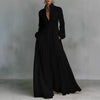 Elegant Pleated Langermet Kjole