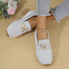 Kvinners Solid Farge Flate Sneakers