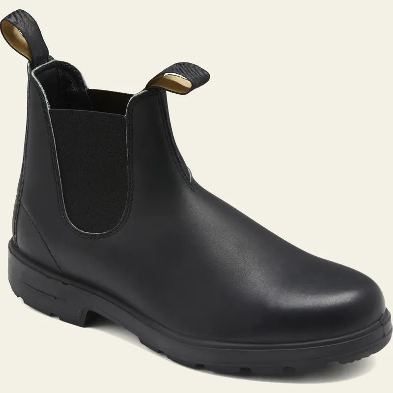 Vanntette Chelsea-støvler til Herre – Svart Skinn, Slip-On Design for Uformelle Anledninger og Regnvær