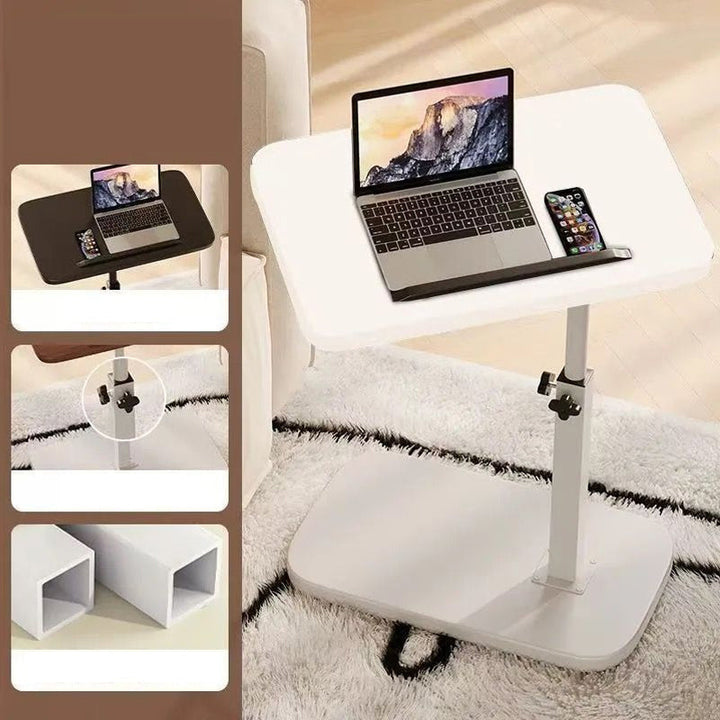 Høydejusterbart rullende pc-bord med 360° dreibar bordplate, 45–80 cm, 30 kg bæreevne