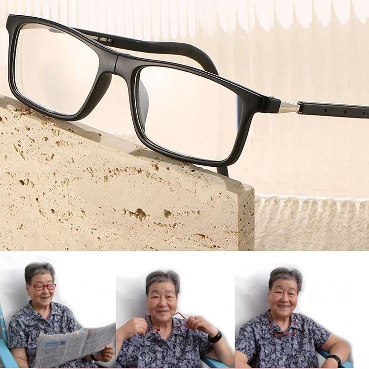 Lesebriller med magnetisk nakkeoppheng og blålysfilter med tapsikkert design