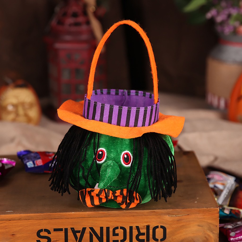 Søt Halloween-godteripose med gresskarmønster, bærbar håndveske, cosplay-rekvisitt og gavekurv for barn — bilde 5