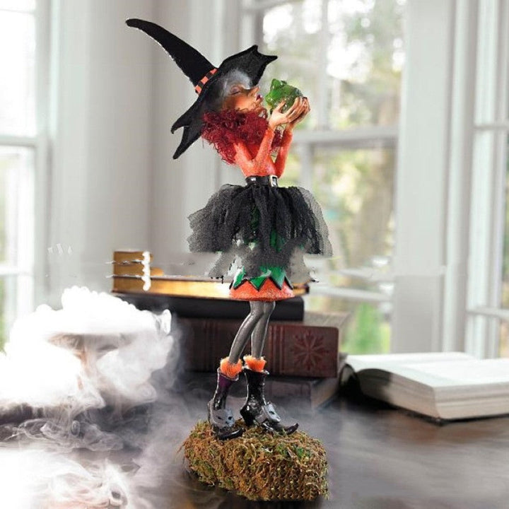 Bewitching Figure Halloween-heksedukke i resin håndverksdekoration — bilde 5