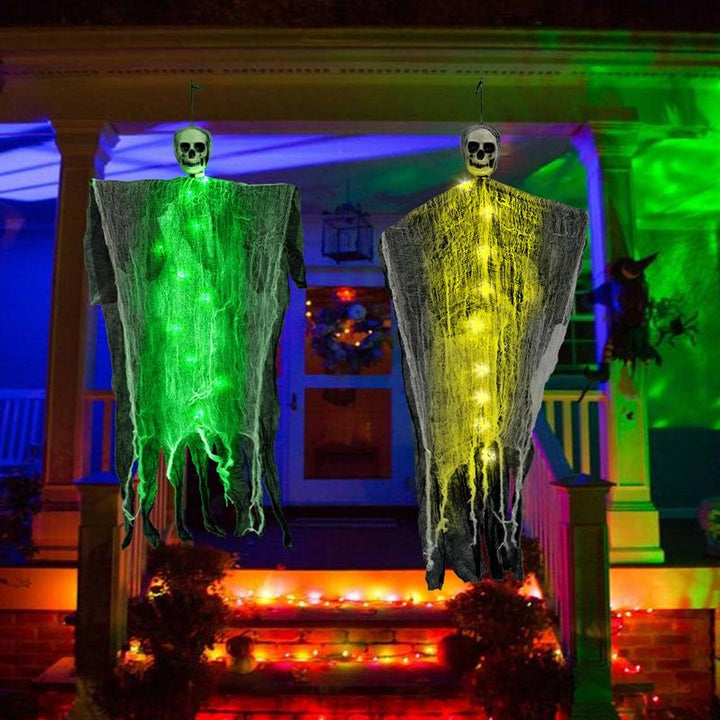 Halloween-dekorasjoner Skrekkelig Hengende Spøkelseskranie Skjelettrekvisitt Perfekt For Hjem Utendørs Hage Festartikler Festivaldekorasjoner — bilde 4