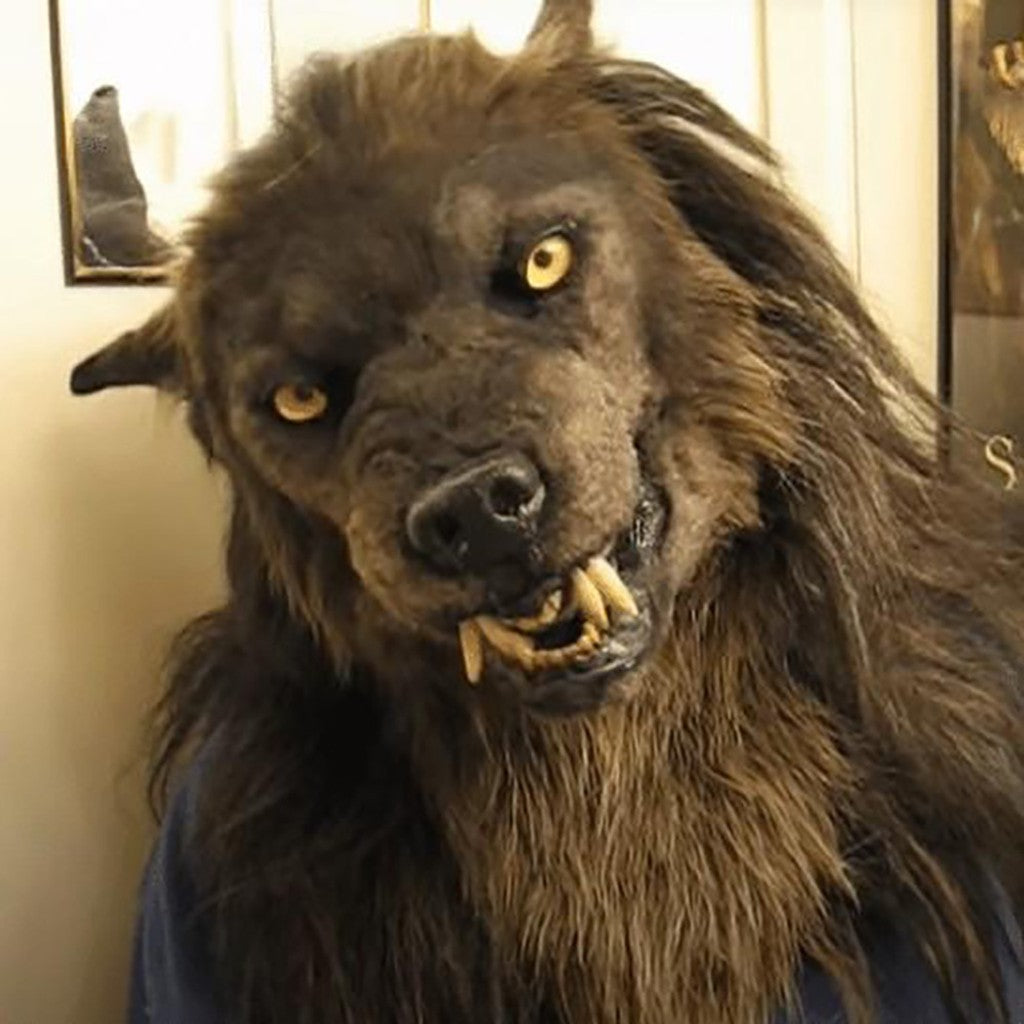 Lateks simulering ulvehodemask hodeplagg cosplay maske — bilde 3